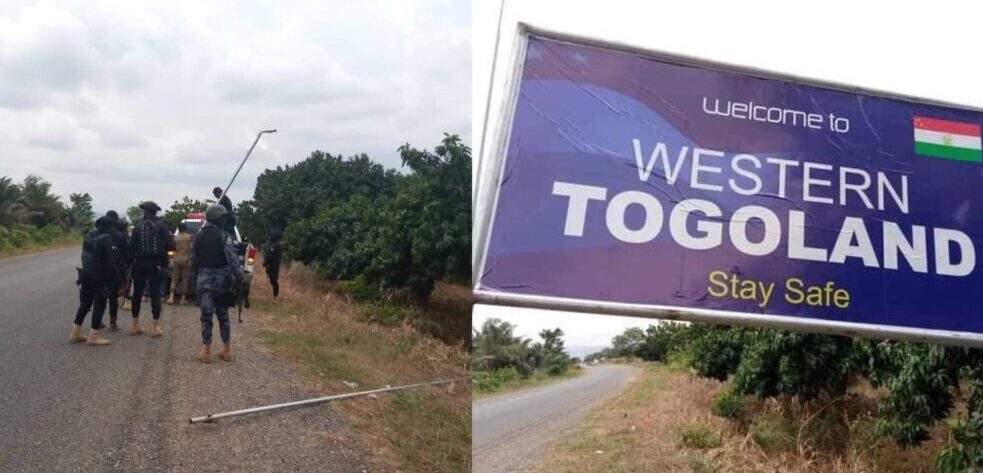 TRENDING NEWS - Police pull down signposts reportedly erected by Western Togoland activists